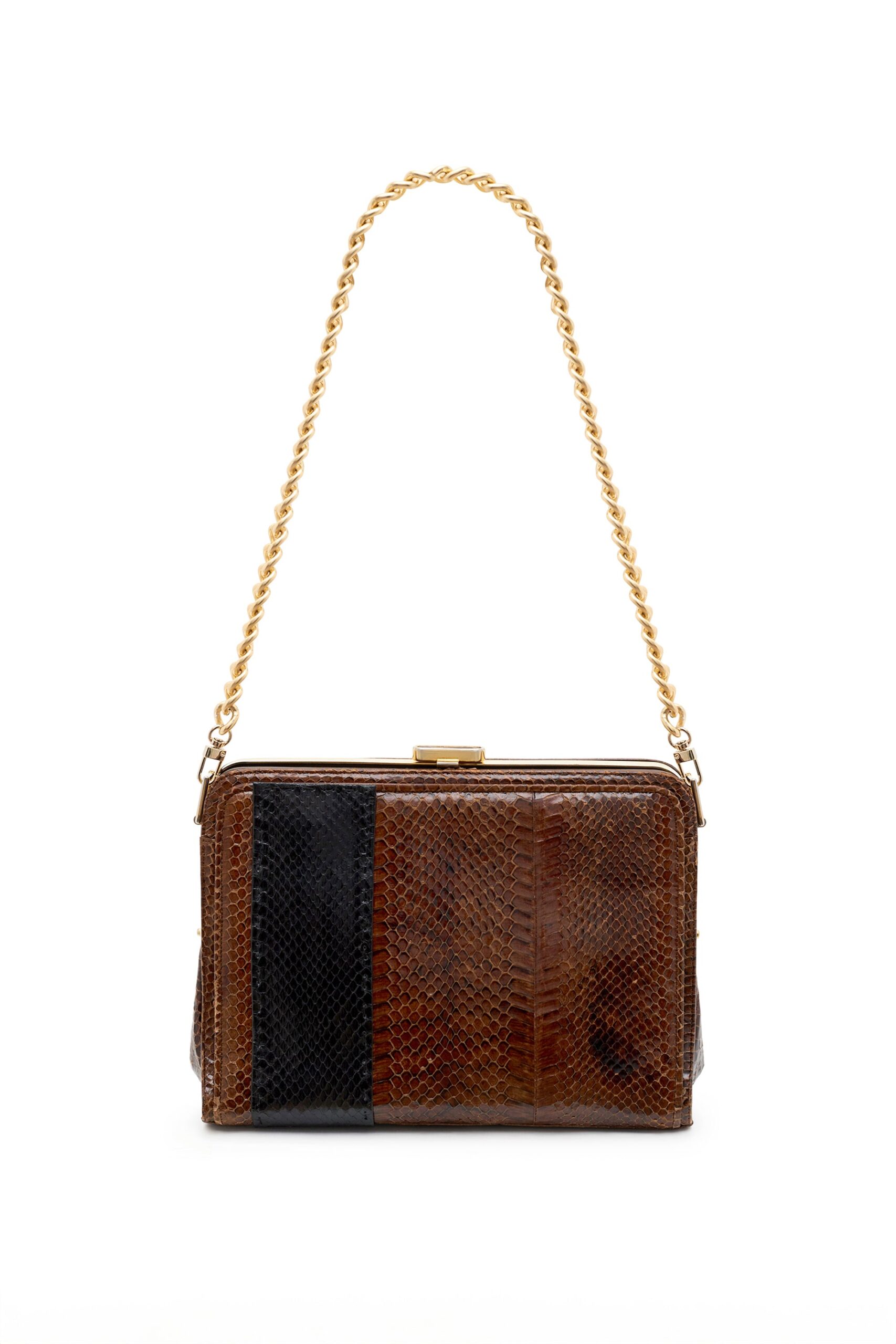 Gabriela Hearst Vintage No.12 Bag in Cognac Snakeskin gabriela hearst bag