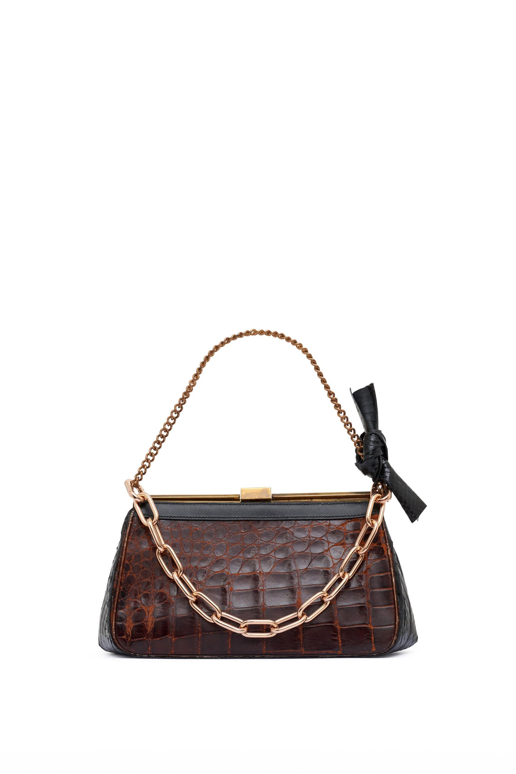 Gabriela Hearst Vintage No.13 Bag in Cognac Crocodile Leather gabriela hearst bag