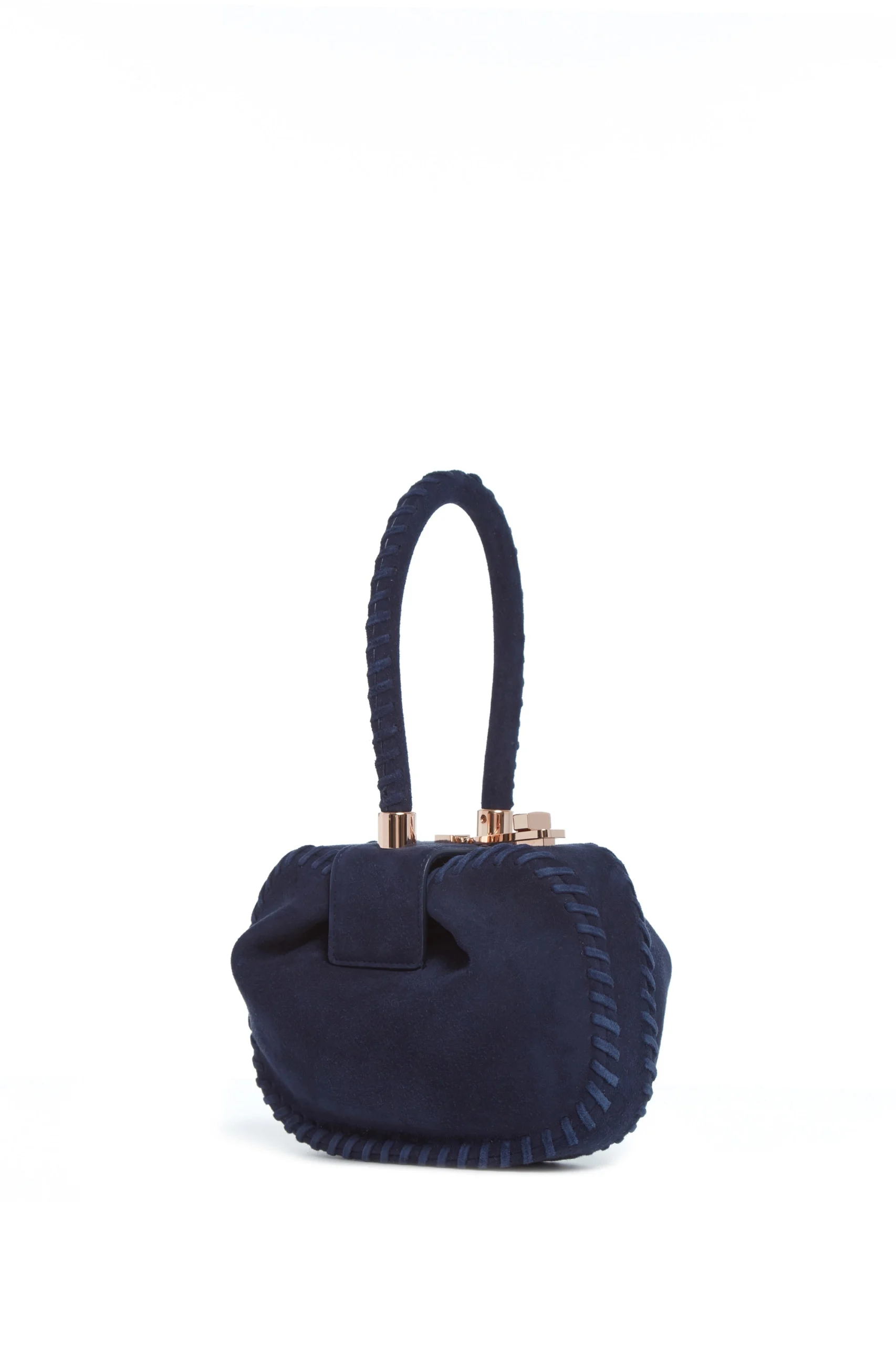Gabriela Hearst Whipstitch Demi Bag in Navy Suede gabriela hearst bag