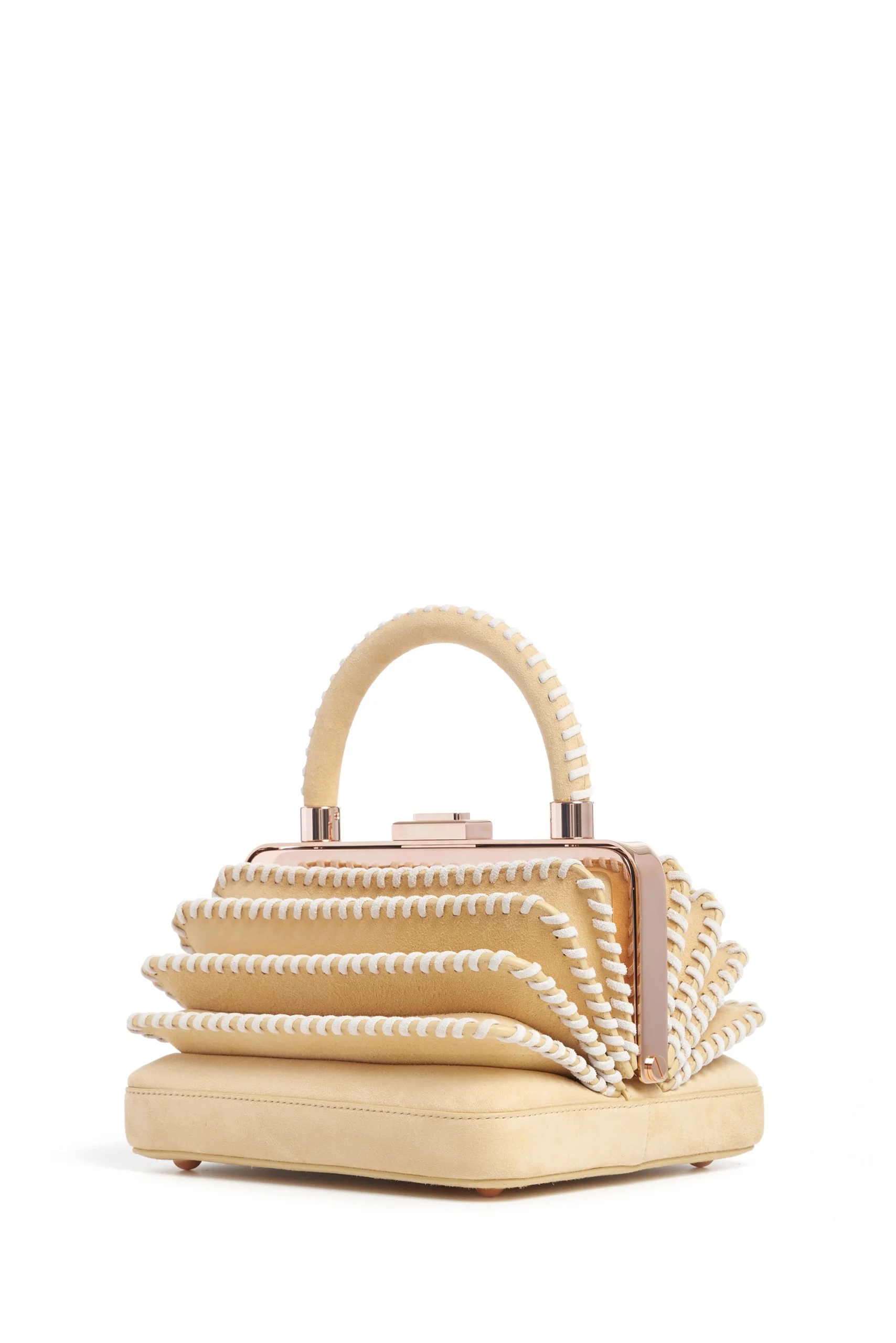 Gabriela Hearst Whipstitch Diana Bag in Nude Suede gabriela hearst bag