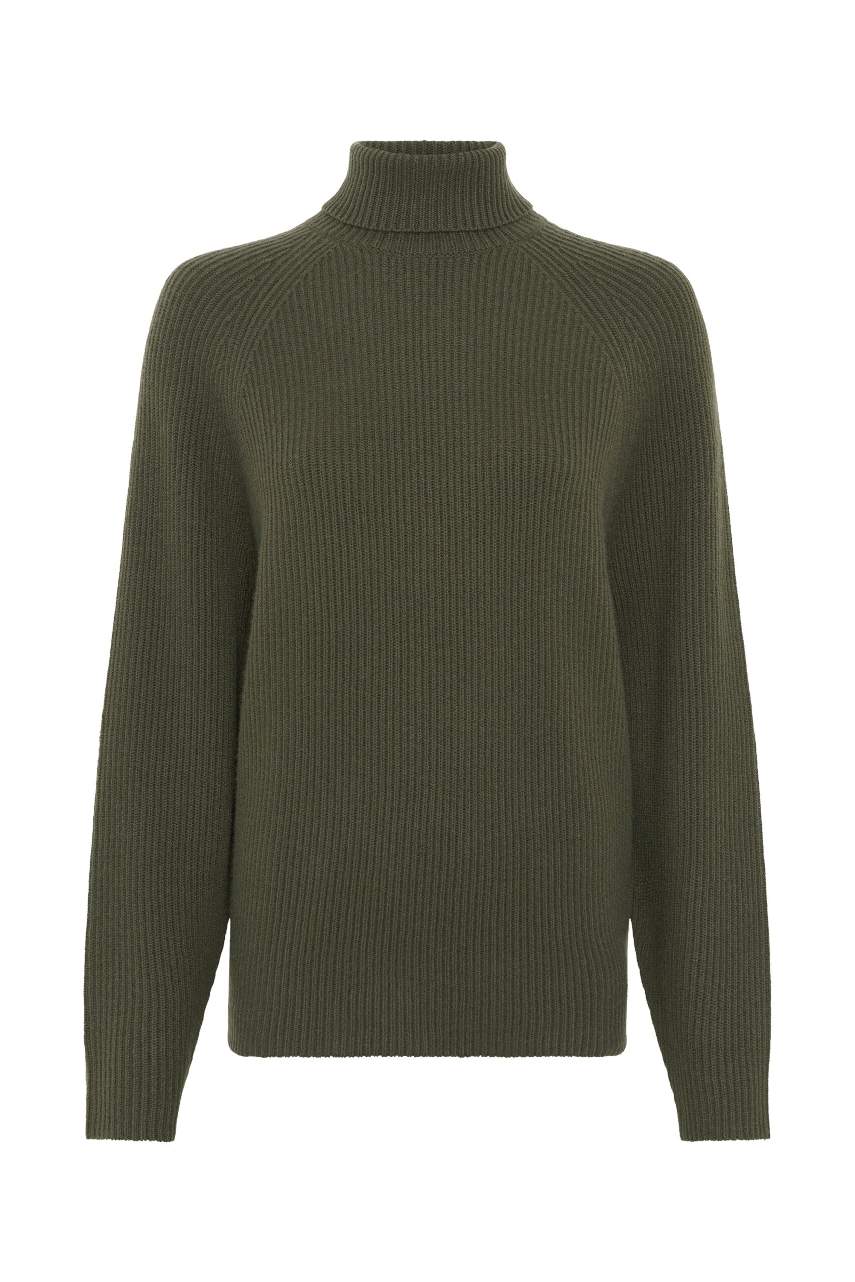 Gabriela Hearst Wigman Knit Turtleneck Sweater in Deep Olive Cashmere gabriela hearst sweater