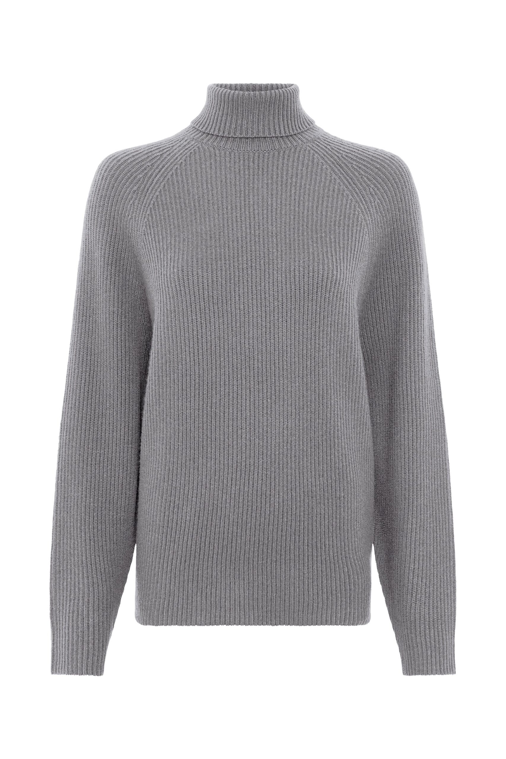 Gabriela Hearst Wigman Knit Turtleneck Sweater in Smoke Cashmere gabriela hearst sweater