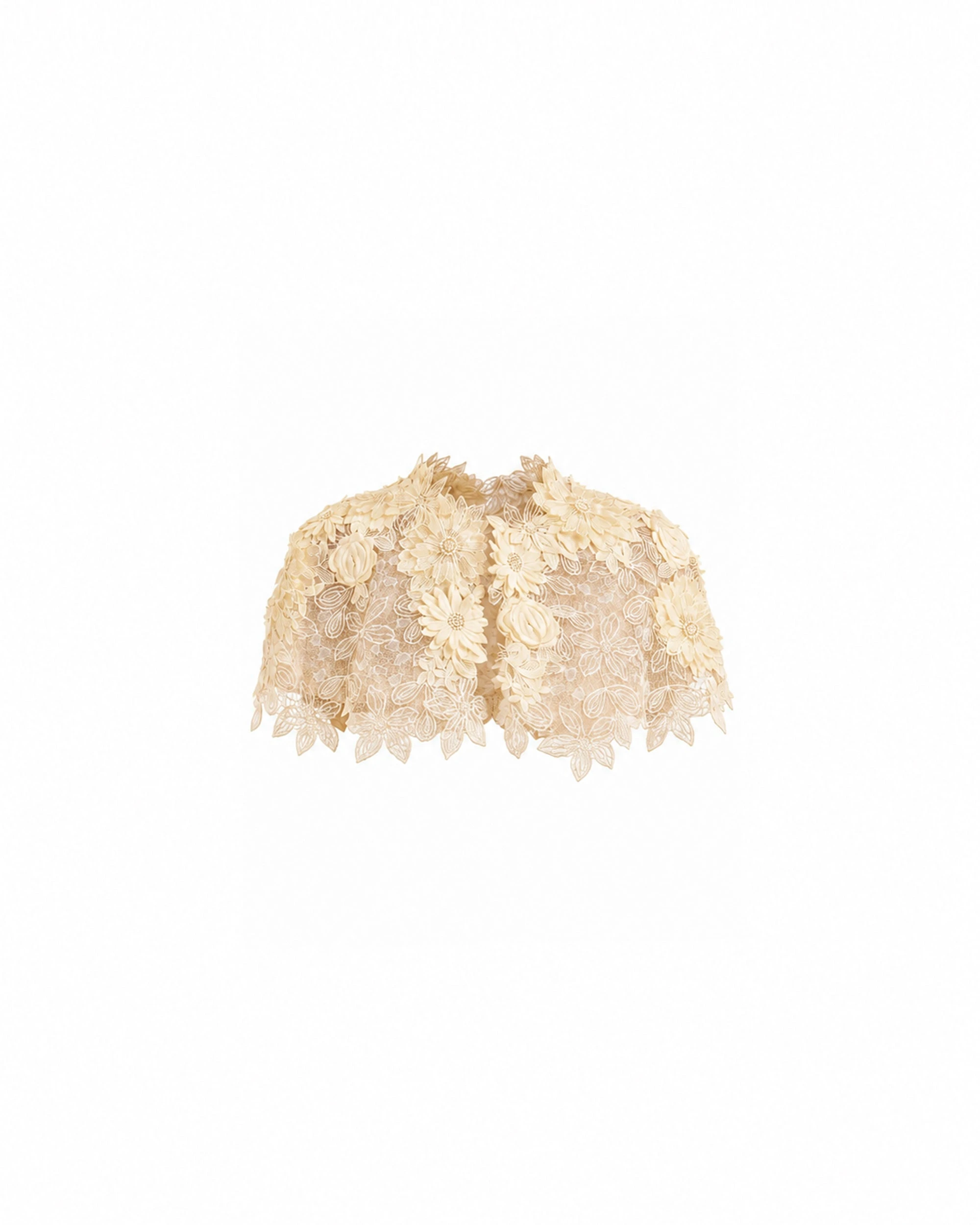 Gemy Maalouf 3D Floral Cage Midi Dress Gemy Maalouf 3D Floral Cage Midi Dress