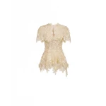 Gemy Maalouf 3D Floral Corset Set
