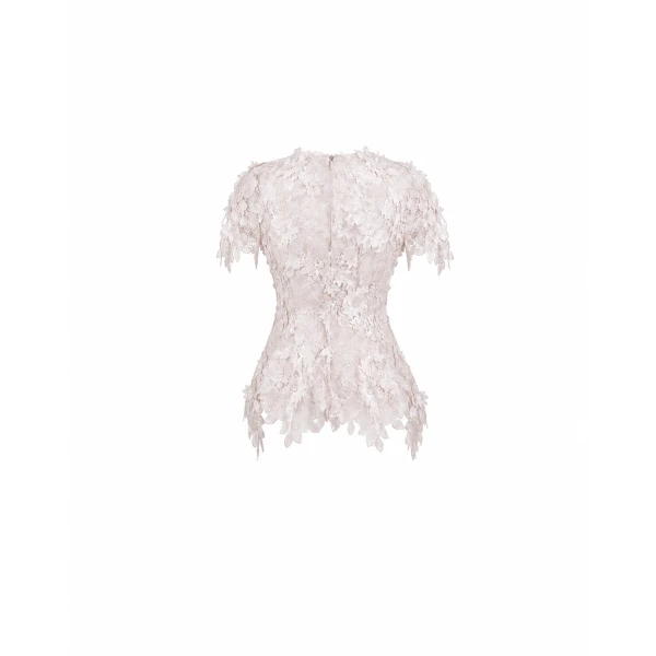 Gemy Maalouf 3D Floral Corset Set