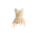 Gemy Maalouf 3D Floral Corset Set