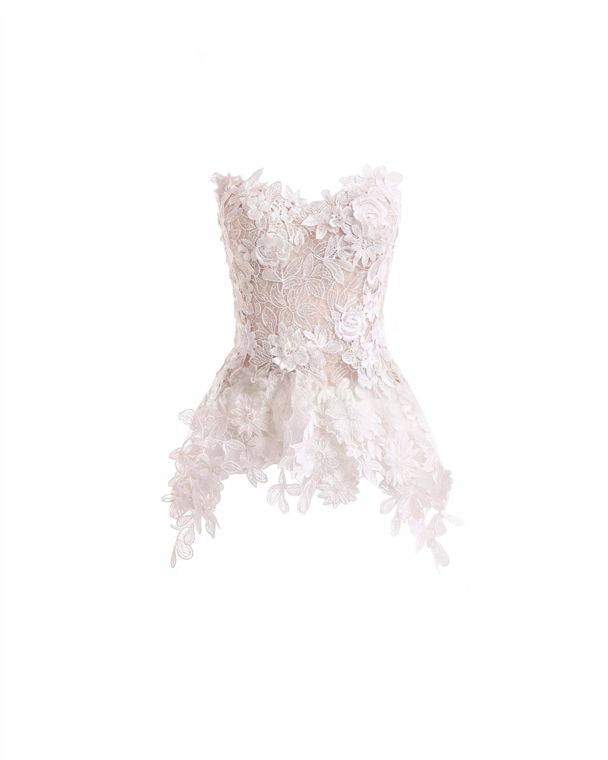 Gemy Maalouf 3D Floral Corset Set Gemy Maalouf 3D Floral Corset Set
