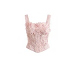 Gemy Maalouf 3D Floral Tulle Corset Set