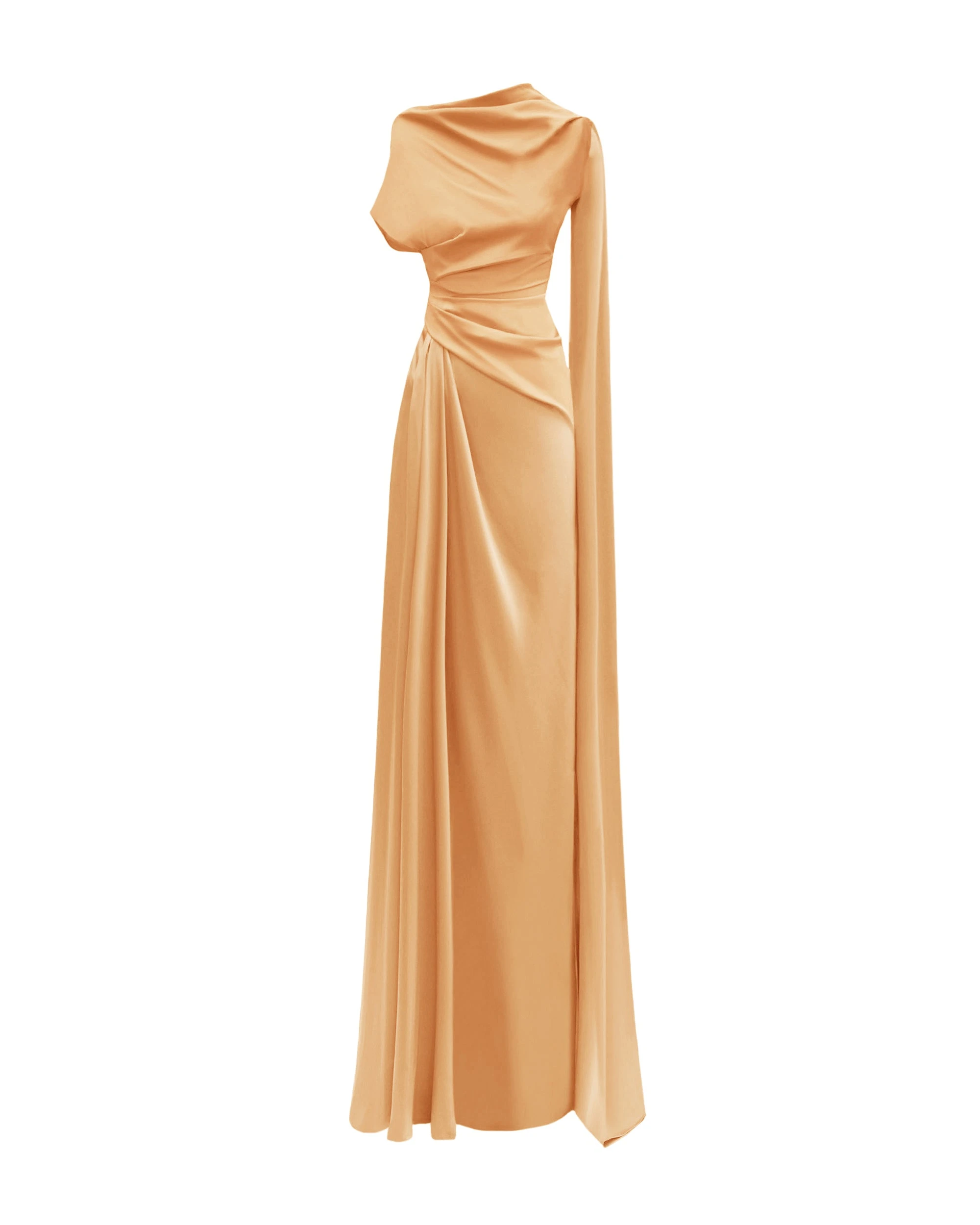 Gemy Maalouf Asymmetrical Neckline Draped Dress Gemy Maalouf Asymmetrical Neckline Draped Dress