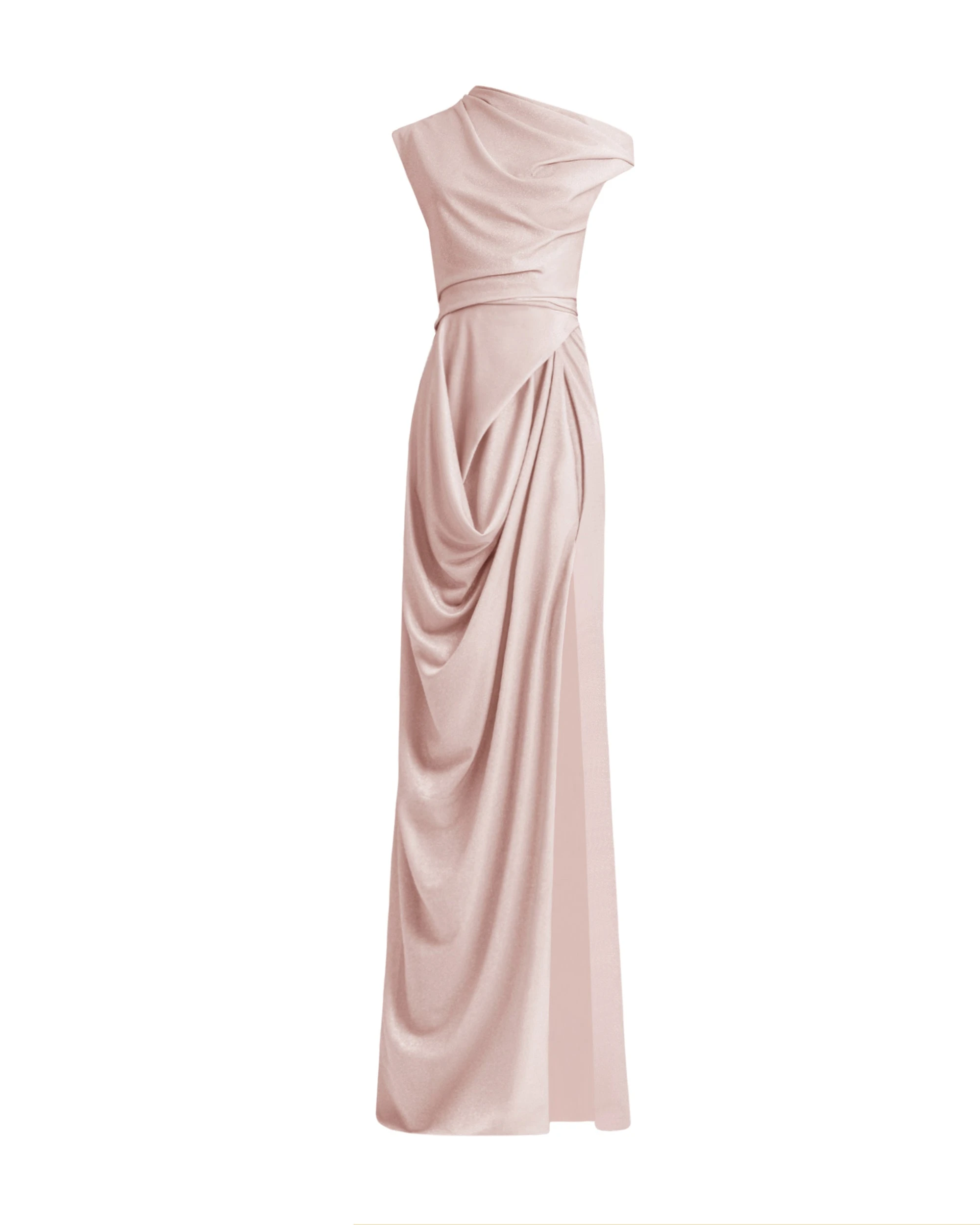 Gemy Maalouf Asymmetrical Neckline Draped Dress Gemy Maalouf Asymmetrical Neckline Draped Dress