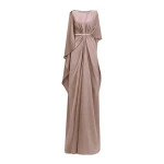 Gemy Maalouf Asymmetrical Sleeve Cape-Like Dress