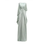 Gemy Maalouf Asymmetrical Sleeve Cape-Like Dress