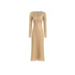 Gemy Maalouf Beaded Scoop-Neck Midi Dress