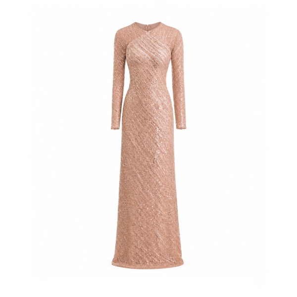 Gemy Maalouf Beaded Sequin Dress