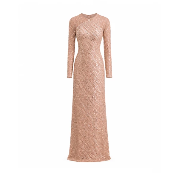 Gemy Maalouf Beaded Sequin Dress