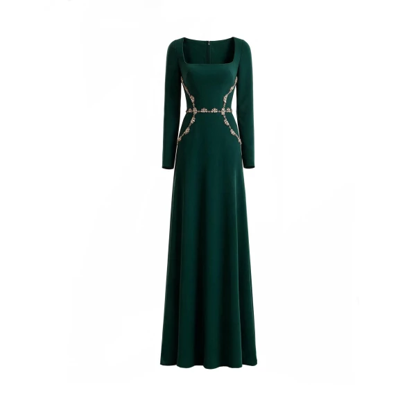 Gemy Maalouf Beaded Waist Dress