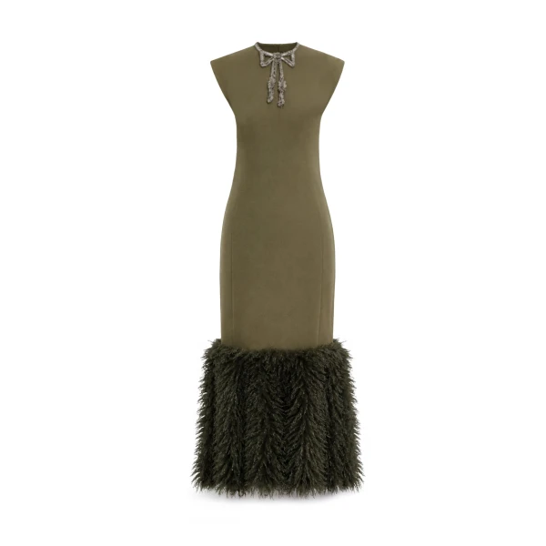 Gemy Maalouf Bow Detail Straight Dress