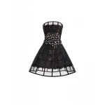 Gemy Maalouf Caged Beaded Short Dress