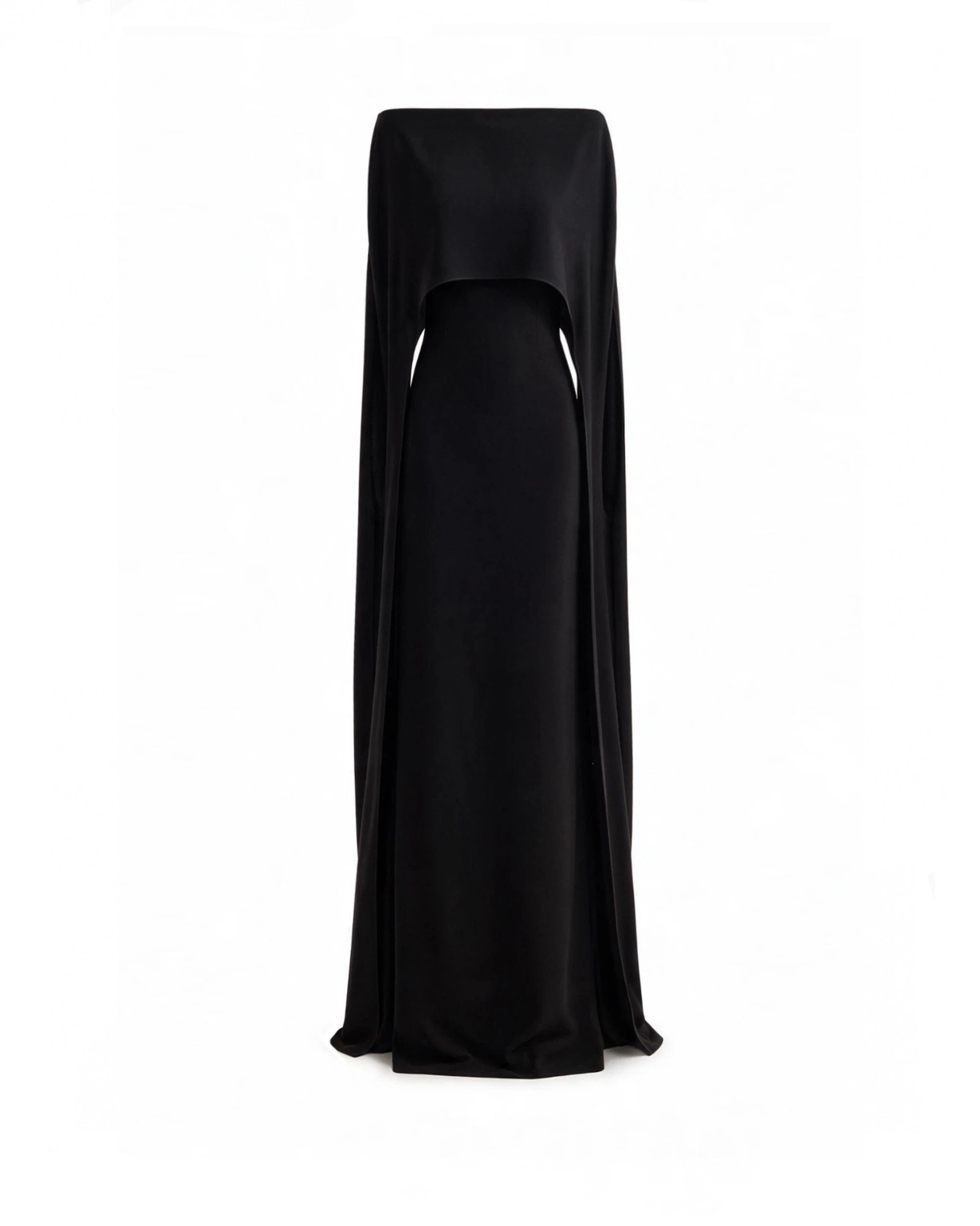 Gemy Maalouf Cape Overlay Dress Gemy Maalouf Cape Overlay Dress