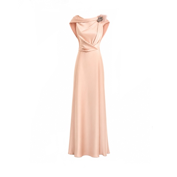 Gemy Maalouf Draped Brooch Dress