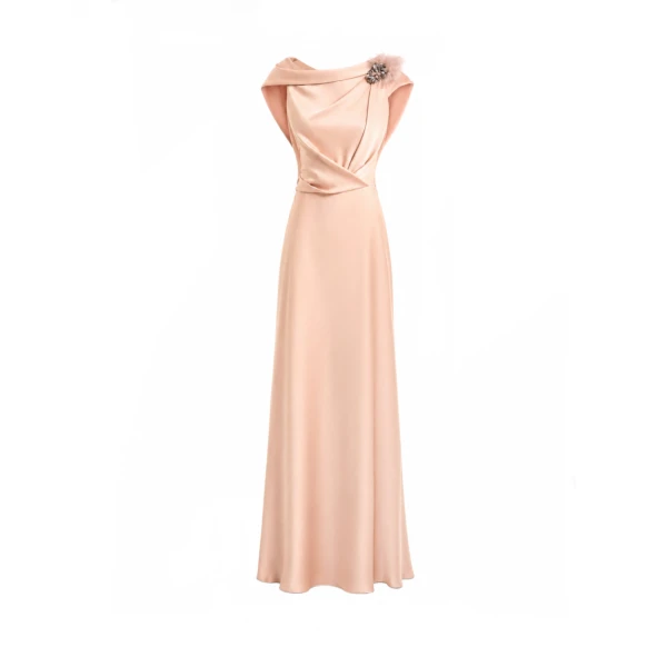 Gemy Maalouf Draped Brooch Dress