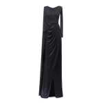 Gemy Maalouf Draped Dress With A Cape-like Sleeve