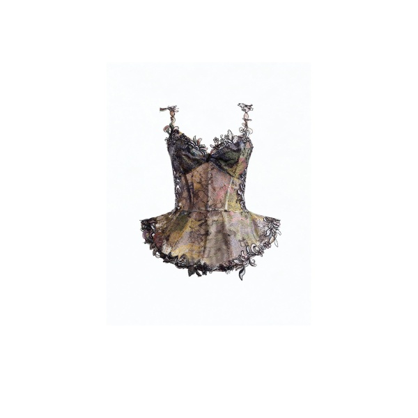 Gemy Maalouf Embroidered Peplum Corset Set