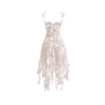 Gemy Maalouf Floral Cage Short Dress