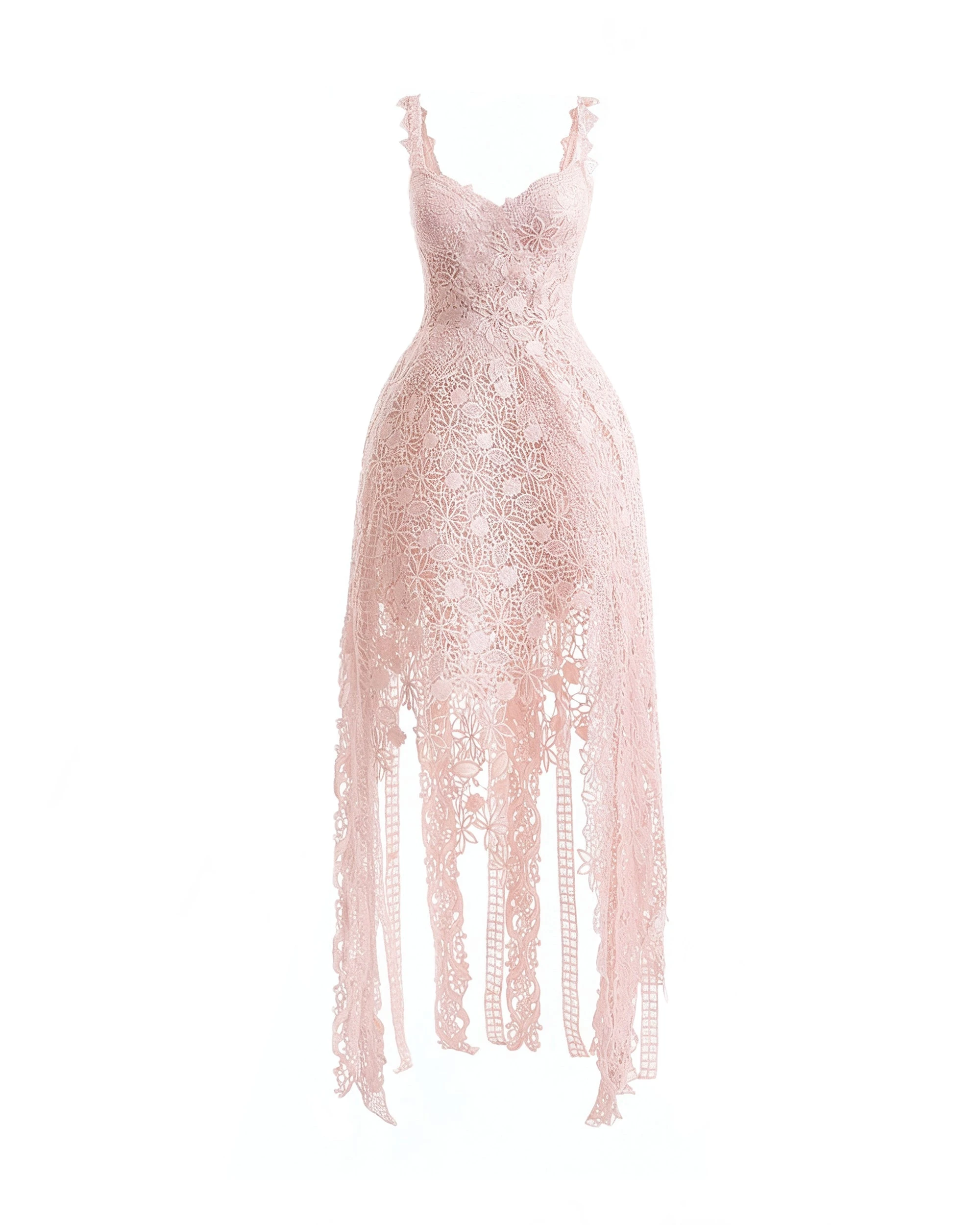 Gemy Maalouf Floral Guipure Cage Midi Dress Gemy Maalouf Floral Guipure Cage Midi Dress