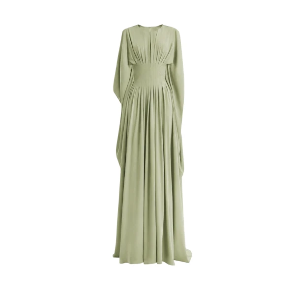 Gemy Maalouf Flowy High-Neck Dress