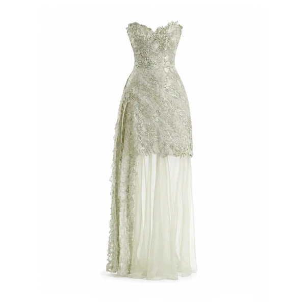 Gemy Maalouf Guipure Cage Dress