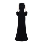 Gemy Maalouf Halterneck Slim-Cut Dress