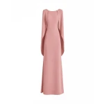 Gemy Maalouf High-Neck Dress with Cape Sleeves