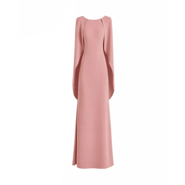 Gemy Maalouf High-Neck Dress with Cape Sleeves