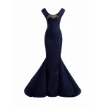 Gemy Maalouf Mermaid Textured Embellished Dress