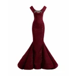 Gemy Maalouf Mermaid Textured Embellished Dress