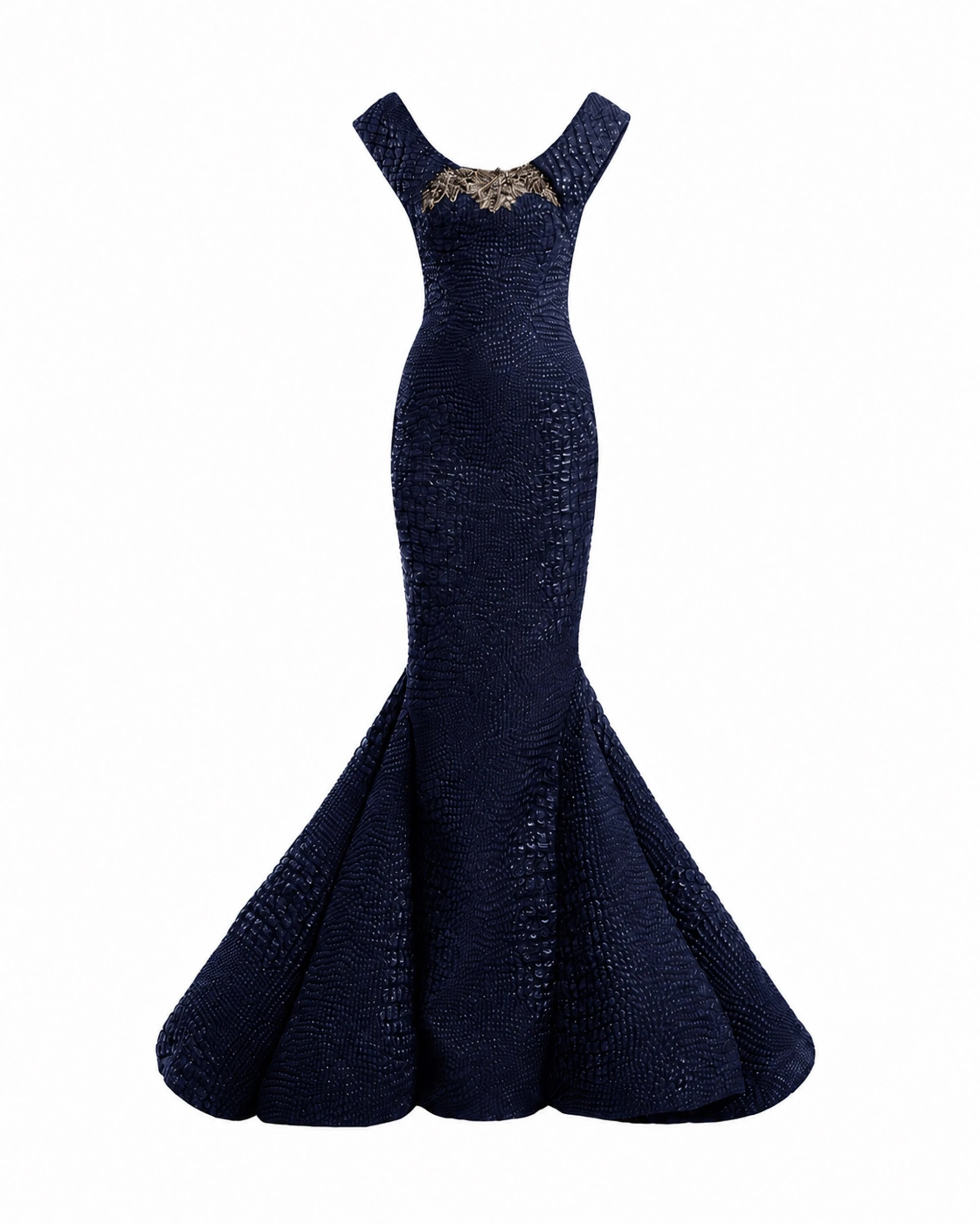 Gemy Maalouf Mermaid Textured Embellished Dress Gemy Maalouf Mermaid Textured Embellished Dress