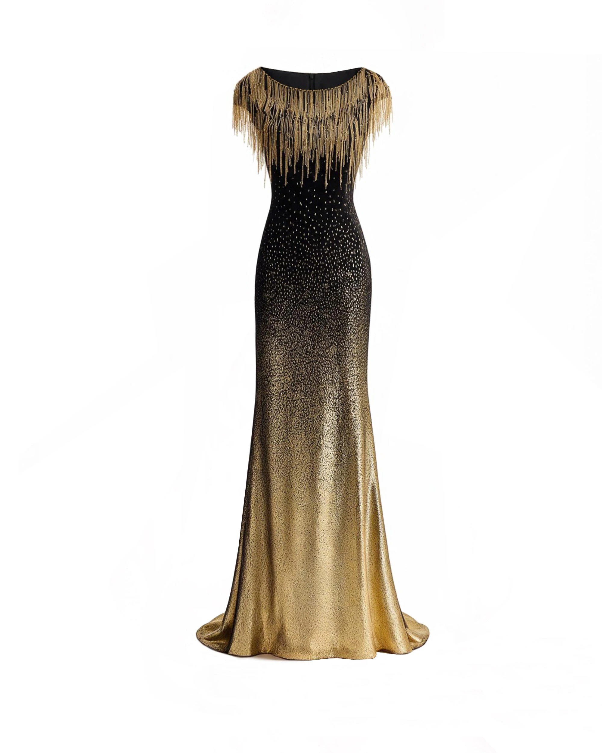 Gemy Maalouf Off-Shoulder Beaded Fringe Dress Gemy Maalouf Off-Shoulder Beaded Fringe Dress