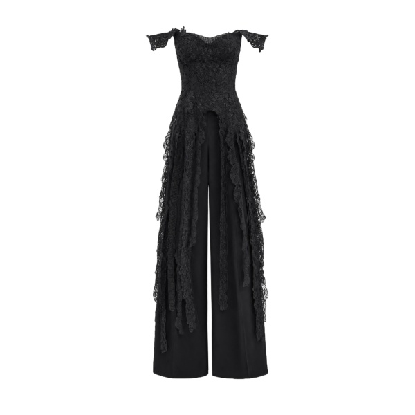 Gemy Maalouf Off-Shoulder Embroidered Corset Set
