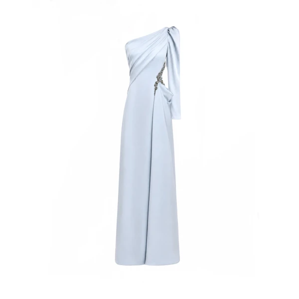 Gemy Maalouf One-Shoulder Satin Dress