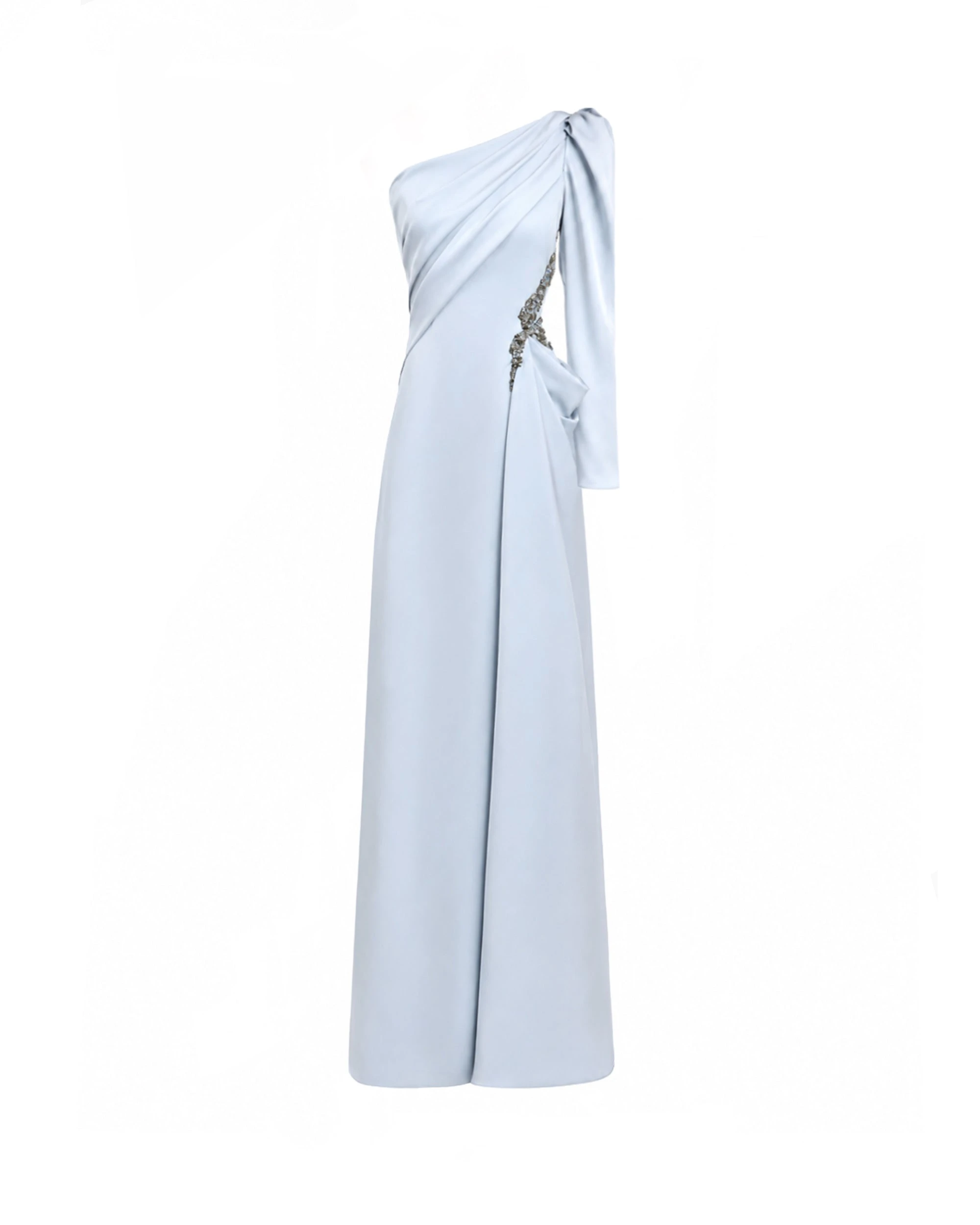 Gemy Maalouf One-Shoulder Satin Dress Gemy Maalouf One-Shoulder Satin Dress