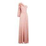 Gemy Maalouf One-Shoulder with Draping Dress
