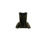 Gemy Maalouf Square-Neck Peplum Top