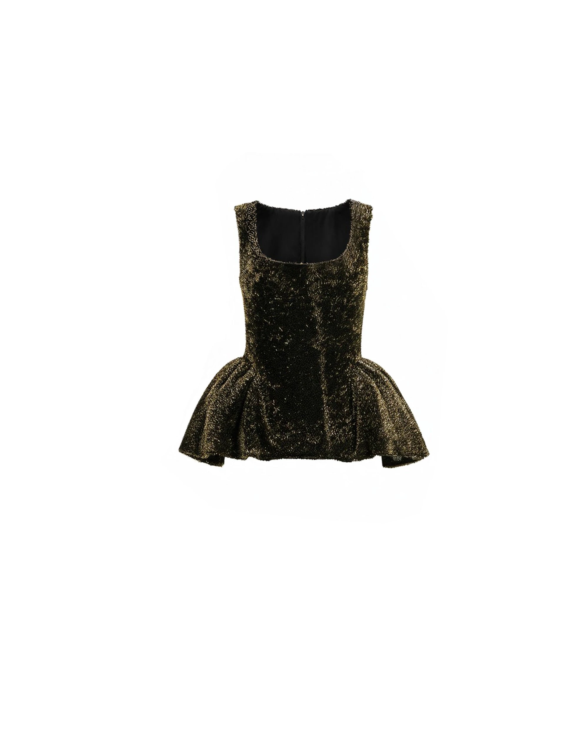 Gemy Maalouf Square-Neck Peplum Top Gemy Maalouf Square-Neck Peplum Top