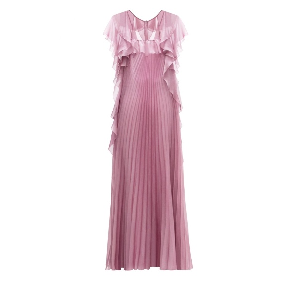 Gemy Maalouf Squared Neckline Blush Dress