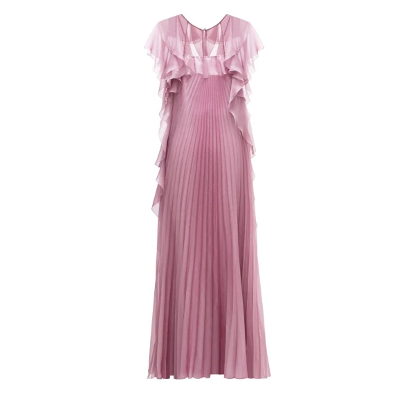 Gemy Maalouf Squared Neckline Blush Dress