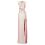 Gemy Maalouf Straight Blush Ruffled Dress
