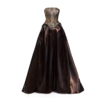 Gemy Maalouf Strapless Corset Satin Dress