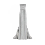 Gemy Maalouf Strapless Embroidered Panel Dress