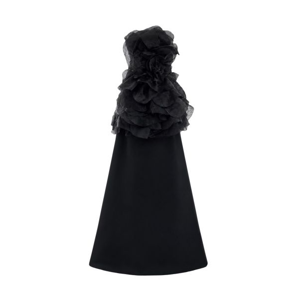 Gemy Maalouf Strapless Organza Flower Dress